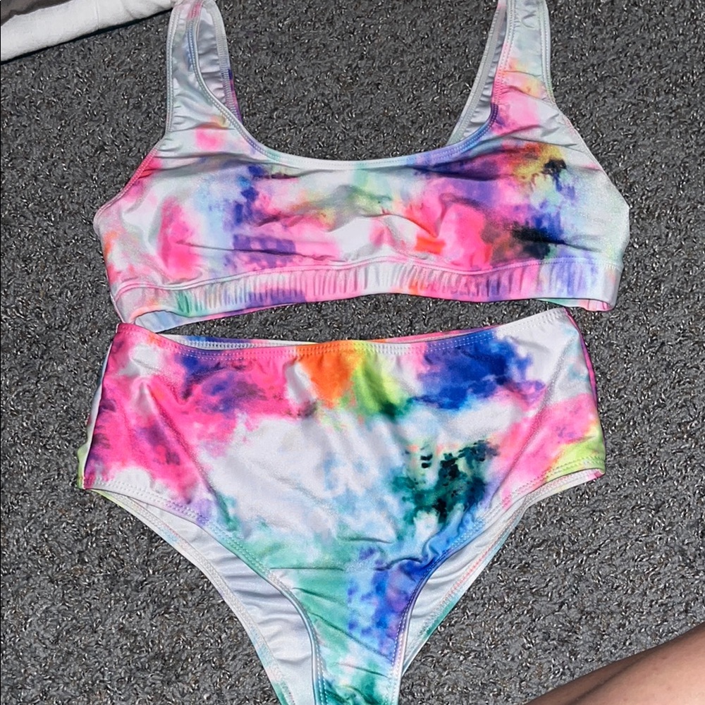 Colorful Tie-Dye Bikini Set